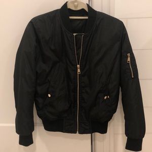 Women’s black bomber jacket size small